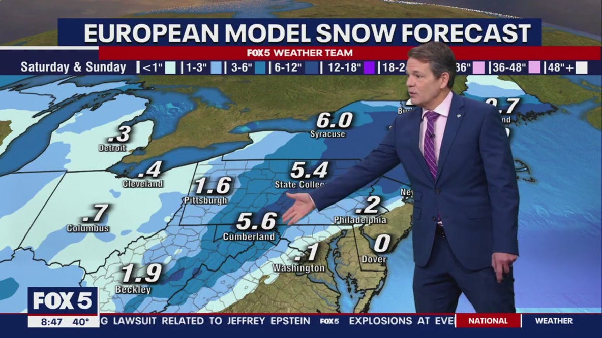 Snow forecast: Here’s what DC, Maryland & Virginia can expect from this weekend’s winter storm
